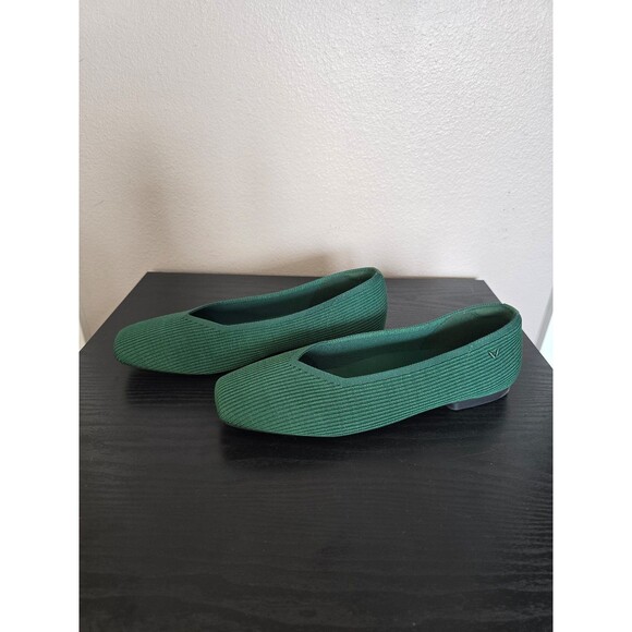 VIVAIA Margot Ballet Flats Square Toe Green Grass Women's Size 43 - Picture 3 of 7